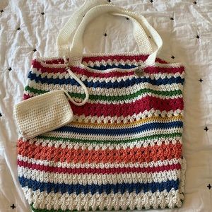 Crochet beach tote from The Sak!
